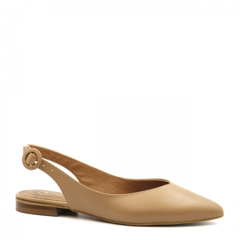 Karmelowe baleriny z odkrytą piętą 263V