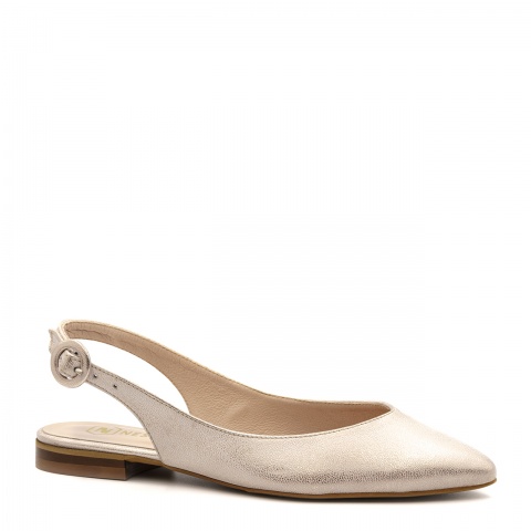 Perłowo-różowe baleriny z odkrytą piętą 263V