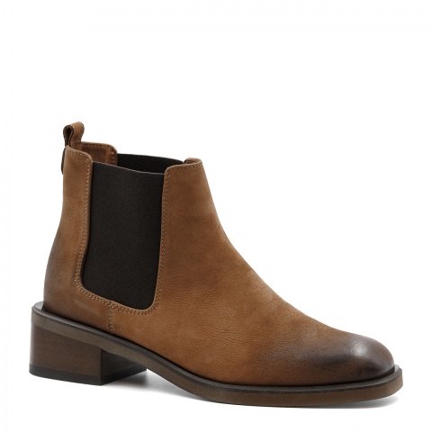 Rude botki ze skóry nubukowej 255T