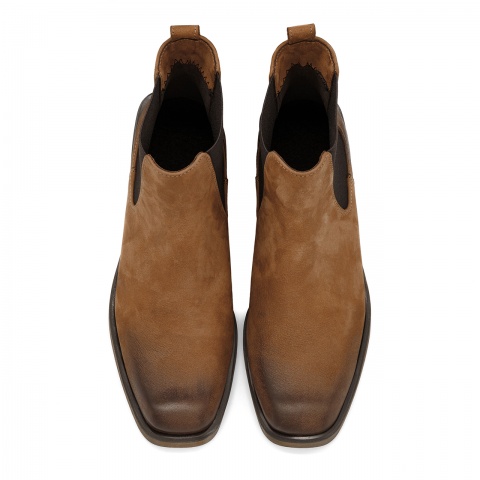 Rude botki ze skóry nubukowej 255T