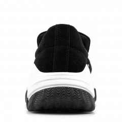 Czarne welurowe sportowe buty z masywną ozdobą 256F