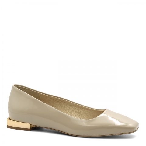 Beżowe baleriny z kwadratowym noskiem 273G