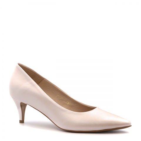 Brązowo zielone skórzane wężowe czółenka 110H