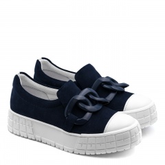 Granatowe sneakersy z łańcuchem 243F