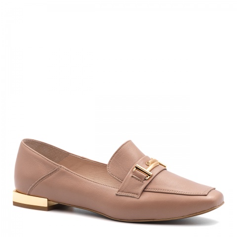 Pudrowe baleriny z kwadratowym noskiem 273M