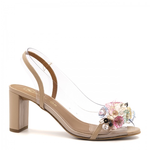 Beżowe sandały z silikonem 72R