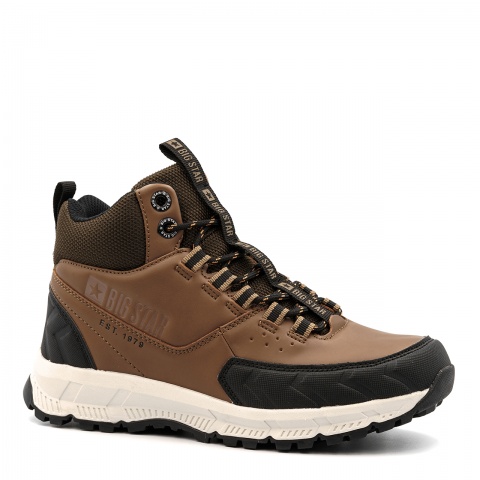 Brązowe sznurowane trapery BIG STAR BSII274453