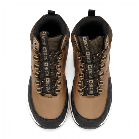 Brązowe sznurowane trapery BIG STAR BSII274453