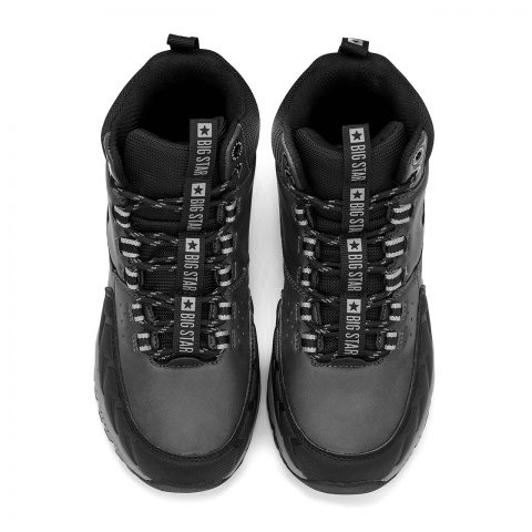 Czarne sznurowane trapery BIG STAR BSII274454