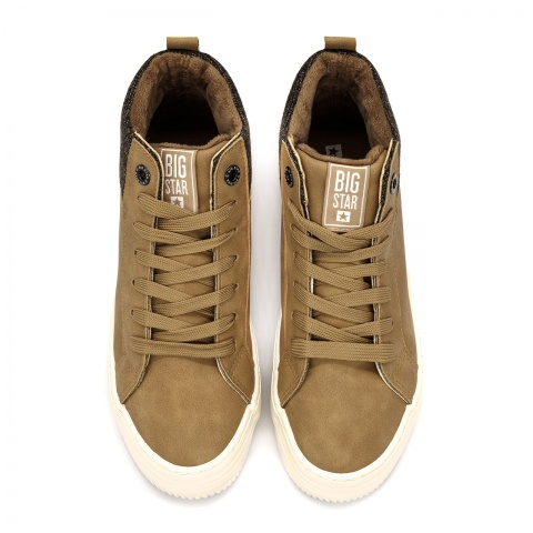 Jasnobrązowe sznurowane trampki BIG STAR BSII274145
