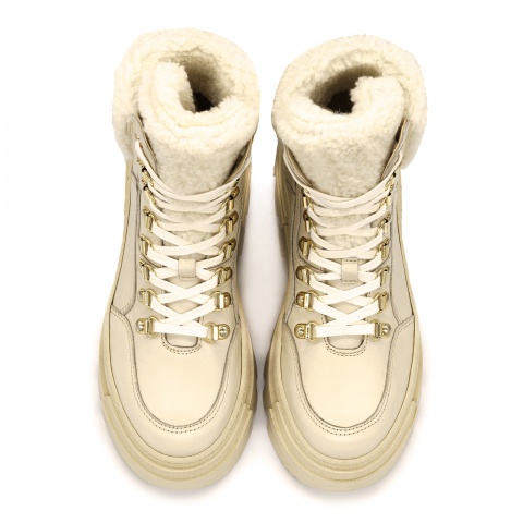 Beżowe sznurowane botki sohimmo CB2970/403