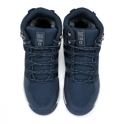 Granatowe sznurowane trapery BIG STAR BSKK274611