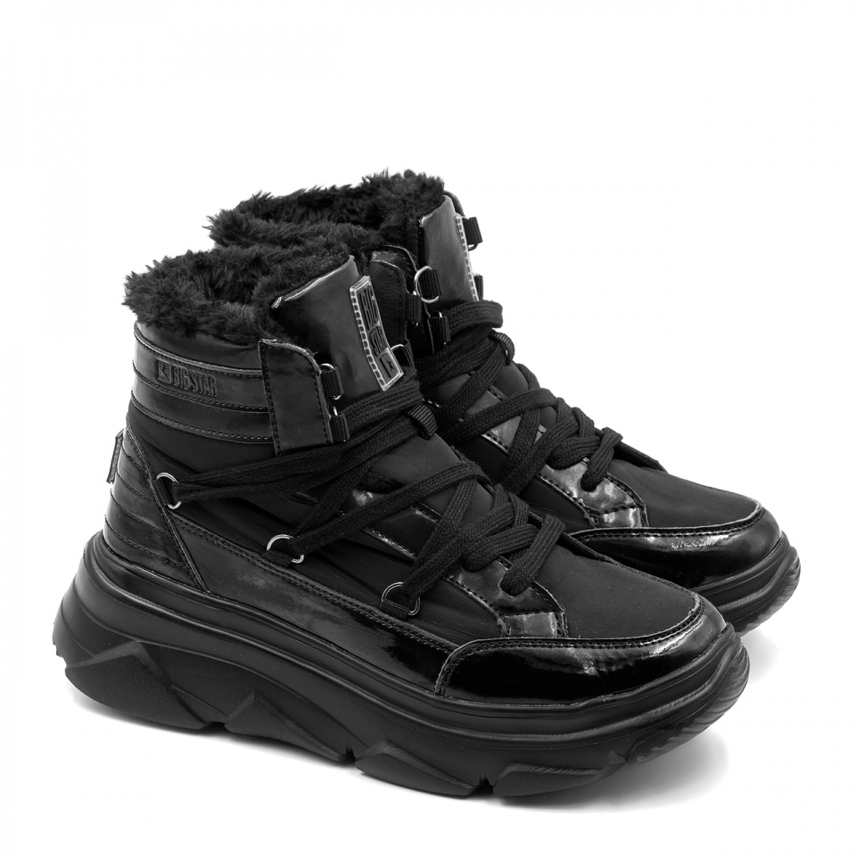 Czarne ocieplone sneakersy BIG STAR BSII274311