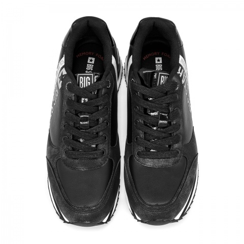 Czarne sznurowane buty BIG STAR BSKK274438