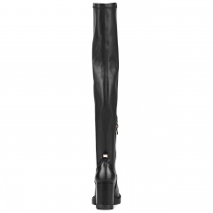 Czarne skórzane wysokie kozaki CB3046/407