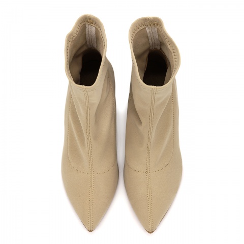 Beżowe botki bez zamka Y110W