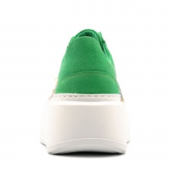 Zielone sznurowane sneakersy KR4666