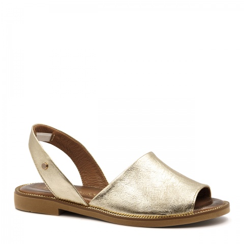 Złote skórzane sandały LM40327