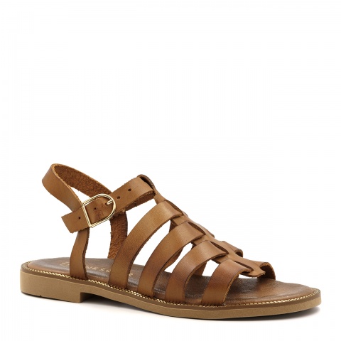 Brązowe skórzane sandały LM40323