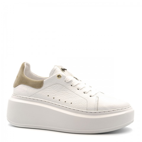 Białe sznurowane sneakersy 237G