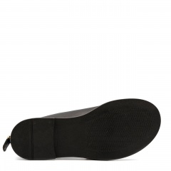 Czarne skórzane zabudowane sandały 6FL301671