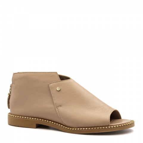 Beżowe zabudowane sandały 6FL301671