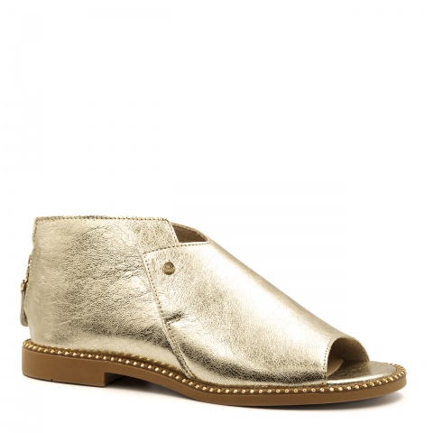 Złote zabudowane sandały 6FL301671