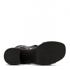 Czarne skórzane sandały sohimmo CB4082
