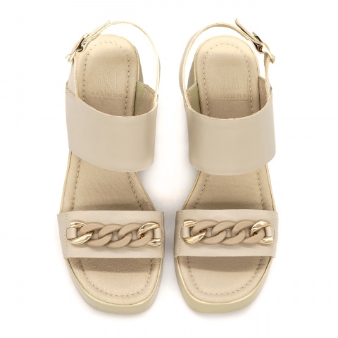 Beżowe skórzane sandały sohimmo CB4082