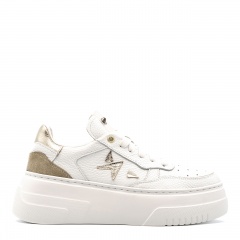 Białe sznurowane sneakersy 208B