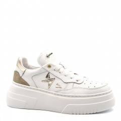 Białe sznurowane sneakersy 208B