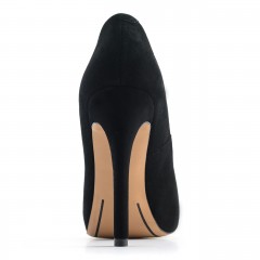 Czarne szpilki peep toe na platformie 106C