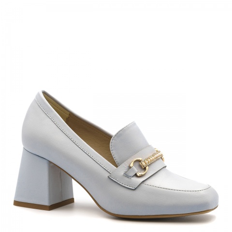 Jasnoniebieskie skórzane półbuty sohimmo CB4055