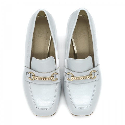 Jasnoniebieskie skórzane czółenka sohimmo CB4055