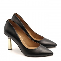 Czarne czółenka na lustrzanej szpilce 231G