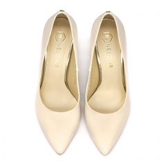 Beżowe czółenka na lustrzanej szpilce 231G