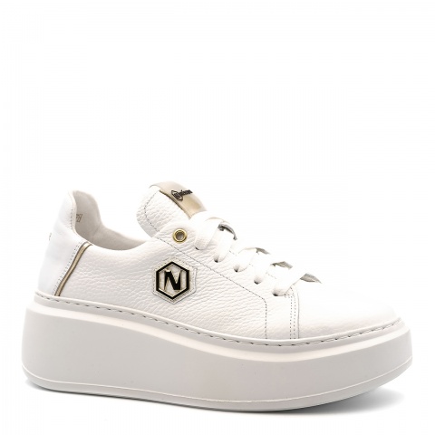 Białe sznurowane sneakersy 237H