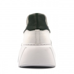 Biało-zielone sznurowane sneakersy 295H