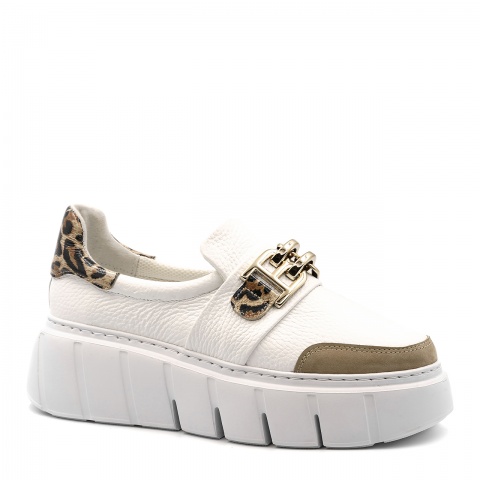 Białe wsuwane sneakersy 295C