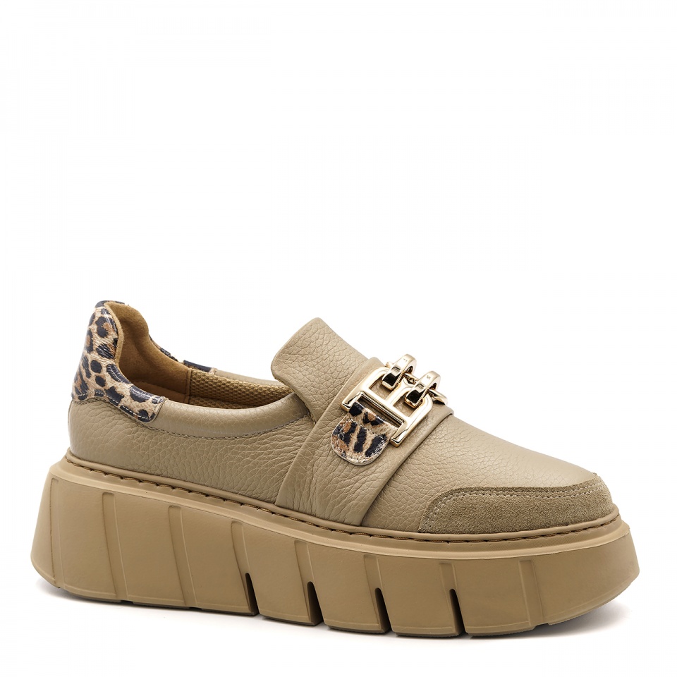 Beżowe wsuwane sneakersy 295C