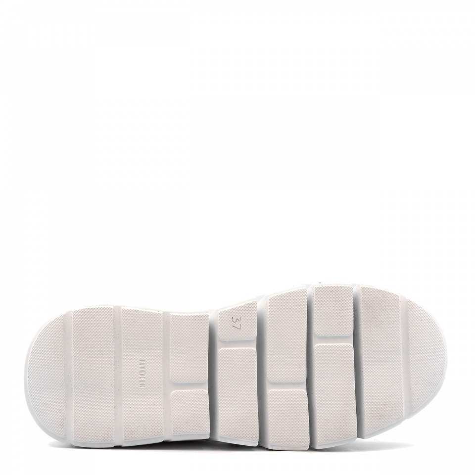 Biało-beżowe wsuwane sneakersy 295C