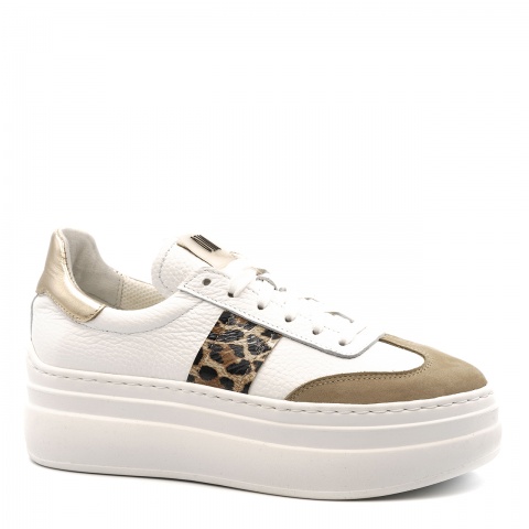 Białe sneakersy sohimmo na grubym spodzie 63K