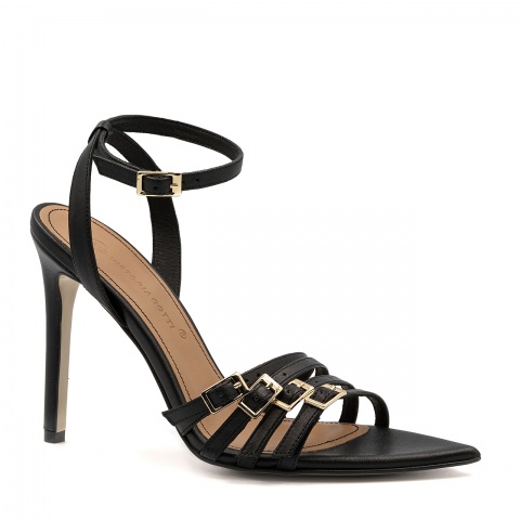 Czarne skórzane sandały 5AD001816025L