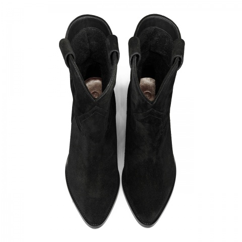 Czarne skórzane kowbojki 5AD7255123Z