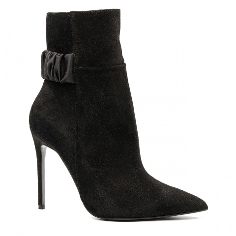 Czarne welurowe botki 5ADVG24723Z