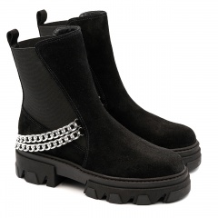 Czarne welurowe botki 5ADVG91022Z