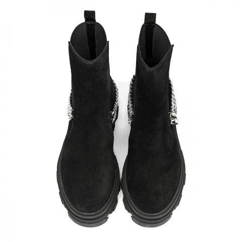 Czarne welurowe botki 5ADVG91022Z