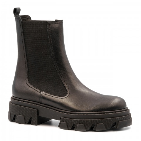 Czarne skórzane botki 5ADVG914725Z