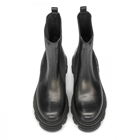 Czarne skórzane botki 5ADVG914725Z