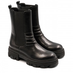 Czarne skórzane botki  5ADVG9822Z